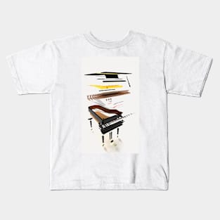 Disassembled parts of a grand piano (C019/8486) Kids T-Shirt